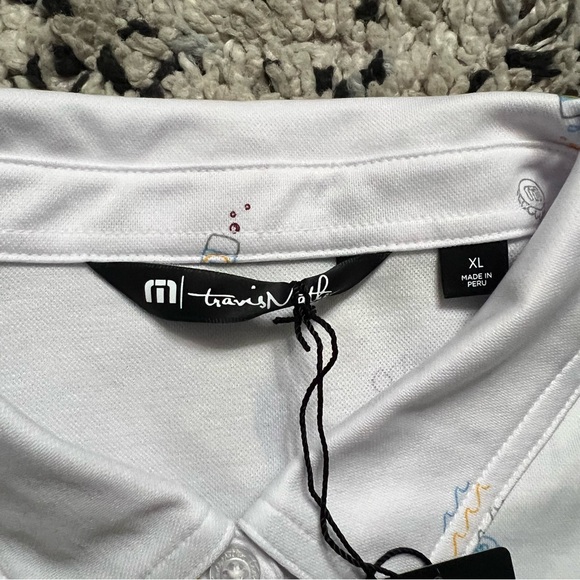 Travis Mathew Golf Keep ‘Em Coming White Polo Shirt High Noon Seltzer Women’s XL - Picture 9 of 14